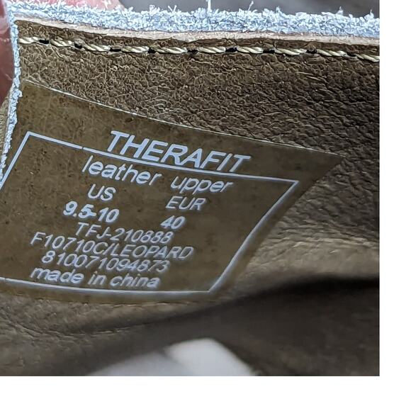 Therafit Women's Leopard Print Slip On Comfort Adjustable Sandal Size 9.5-10 - Picture 5 of 6